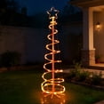 thumbnail image 2 of 16 Color Christmas Spiral Tree, Outdoor Festival Tree with Lights, Outdoor Lighted Tree with Remote Control Timer, Christmas Tree Outdoor Decorations for Yard, Porch, 2 of 8