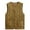 Khaki Vest, variant on Htigea Quilted Vest for Women Plain Snap Button Sleeveless Jackets Winter Lightweight Body Warmer Gilet with Pocket Black XXL