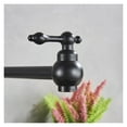 thumbnail image 3 of Black Rotated Kitchen Sink Cold Water Tap Faucet Solid Brass Basin Sink Swivel Faucets Wall Mounted Pot Filler Faucet ,360° Swivel Spout, 3 of 7