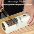 thumbnail image 5 of Riousery Electric Knife Sharpener Portable USB Rechargeable Coarse Fine Grinding Beige, 7.1 in / 18 cm, 5 of 9
