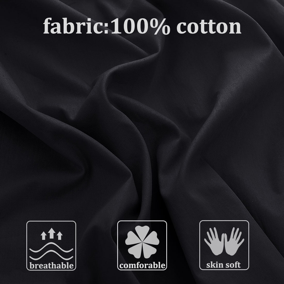 Unique Bargains 300TC Cotton Body Pillow Cover Case, 20" x 48"