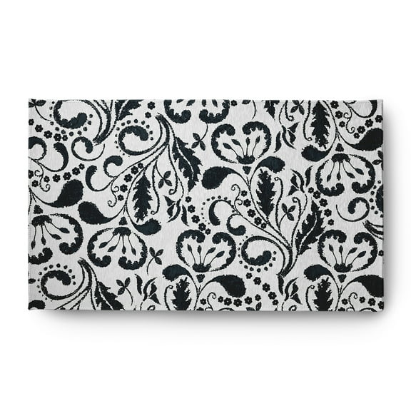 3' x 5' Simply Daisy Aurora French Country Chenille Area Rug, Black