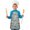 Fireman and Cone, variant on Fireman and Helicopter Blue Pattern Teens Aprons, Adjustable Neck Strap, Toddler & Teens Aprons for Cooking & Baking, 19x23.6 Inches