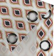 thumbnail image 4 of Ambesonne Ikat Grommet Curtain, Peacock Tail Oval Pattern, 50" x 96", Cream Vermilion Black, 4 of 6