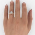 thumbnail image 5 of 6.00MM D-F VS Moissanite Engagement Ring With Diamonds (0.96 ct Moissanite Weight, 1.35 ctw dew) Cushion Shape 14K Gold, 5 of 7