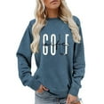 thumbnail image 1 of Wyzesi Sweatshirts pour Femmes Automne Sweatshirt Imprimé Lettres Surdimensionné Sweatshirts Col Rond Manches Longues Sweatshirts Zippants pour Femmes, 1 of 3