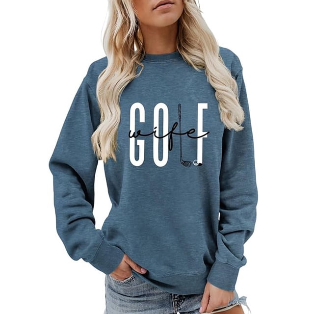 Wyzesi Sweatshirts pour Femmes Automne Sweatshirt Imprimé Lettres Surdimensionné Sweatshirts Col Rond Manches Longues Sweatshirts Zippants pour Femmes
