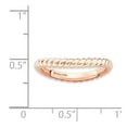 thumbnail image 2 of 2.25mm Sterling Silver Stackable Polished Pink-plate Wave Ring - 2.5 Grams - Size 6, 2 of 2