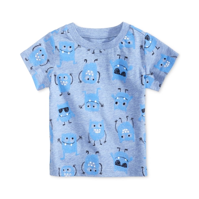 Camiseta básica First Impressions Monster para niños azul 9 meses