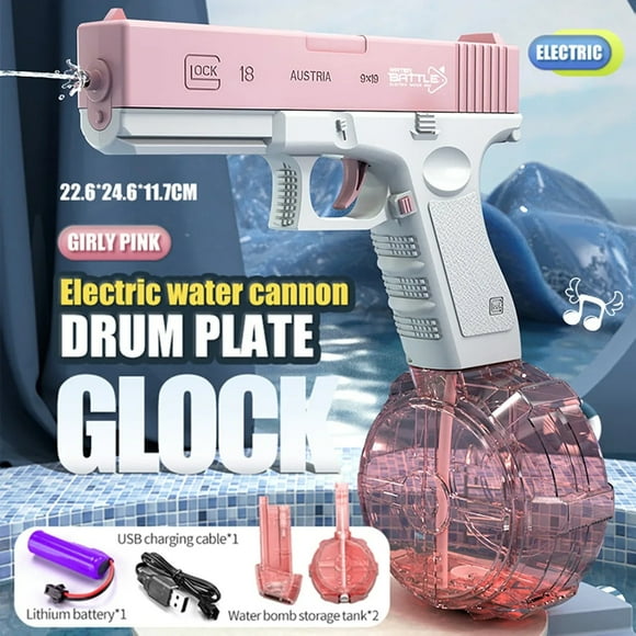 Internet celebrity electric Glock water gun toy children's water gun spray Glock combat water gun water festival pink 2