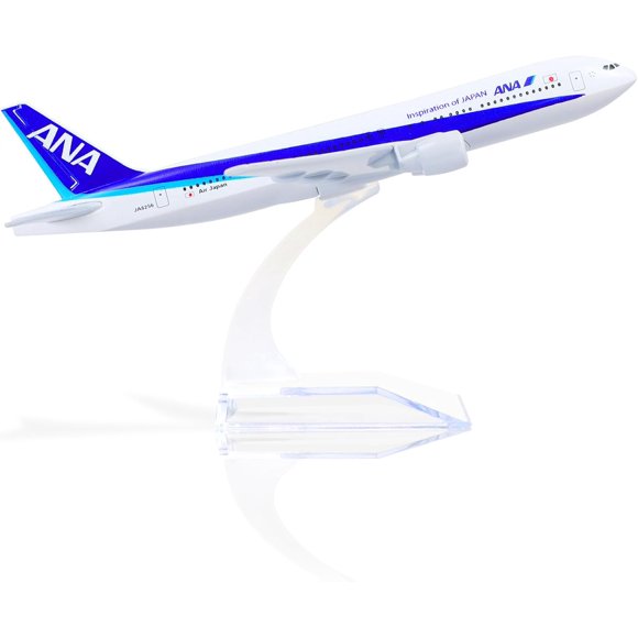 NUOTIE 1/400 ANA Boeing 777 Modèle Réduit en Métal avec Support, Cadeau Classique d'Aviation Ou Décoration de Bureau