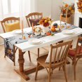 thumbnail image 3 of Halloween Table Runner - 48 Inch Long Fall Pumpkins Spooky Horror Bats Flowers Country Cotton and Linen Blended Dress Scarves Farmhouse Table Runner for Kitchen Dining, Coffee Table, 13" x 48", 3 of 8