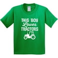 thumbnail image 3 of Inktastic Farming This Boy Loves Tractors Youth T-Shirt, 3 of 5