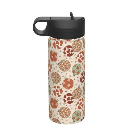 

Tideii Cow Spots And Disco Ball for 18OZ Insulated Space Bottle Stainless Steel Water Cup with Straw Suitable for Outdoor Sports Unisex
