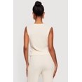 thumbnail image 4 of Women's Textured Knit V Neck Button Front Vest, 4 of 4