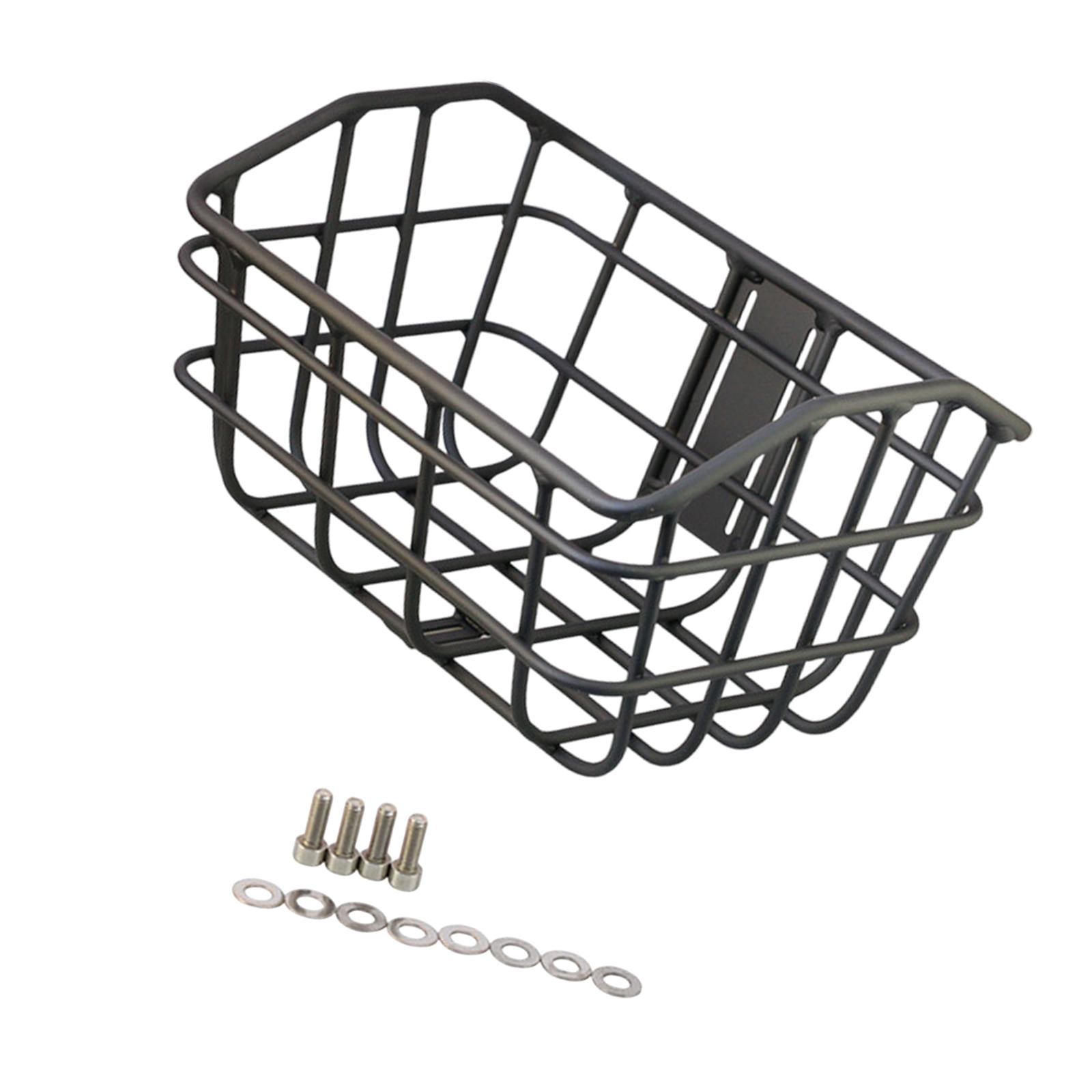 Baoblaze Bike Basket Cargo Basket Front Easily Install Sturdy Construction Large Capacity Accessories Black for People Women Men Bikes