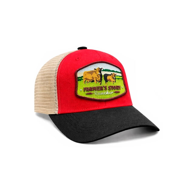 Knite Gorra Farmer red Trucker Hombre Ajustable Transpirable Estilo Rancher Cap