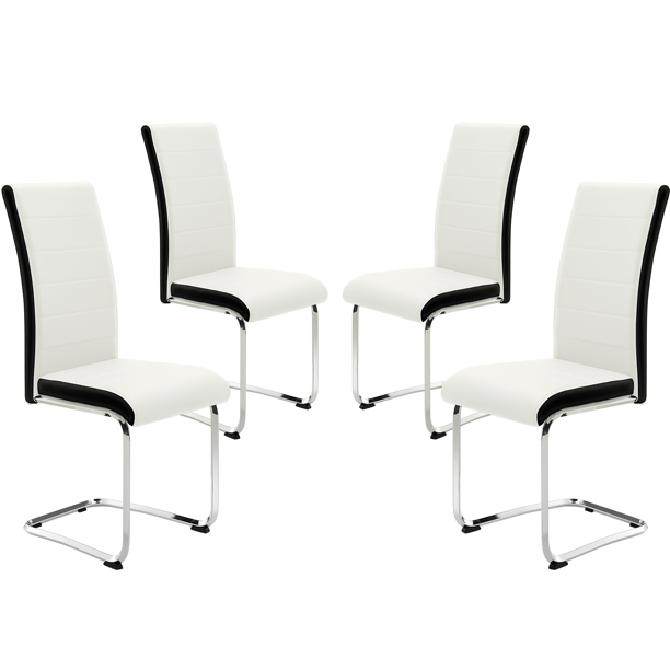 Nopurs Dining Chairs Set of 4,Faux Leather Upholstered Dining Room