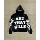 thumbnail image 1 of Sudadera con capucha y cremallera completa con estampado de calavera Harajuku de moda clásica para hombres, diseño de hip hop, gótico, rock callejero, tops casuales para parejas y2k, 1 of 2
