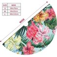 thumbnail image 4 of Tropical Flamingo Flower Palm Tree Leaf Botanical 36 Inch Christmas Tree Skirt Carpet Mat Funny Party Decor Supplies for Xmas Halloween Decorations Occasion Ornament, 4 of 6