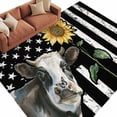 thumbnail image 2 of Vintage American Flag 5'x8' Area Rug for Living Room, Farmhouse Cow Sunflowers Washable Non-Slip Rugs for Bedroom Nursery Dining Room, StainResistant Low-Pile Kitchen Carpet Large Entryway Rugs, 2 of 9