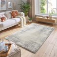 thumbnail image 6 of Pasargad Home Paris Shag Collection Power-Loomed Ivory/Grey Area Rug- 8' x 10', For Indoor Space and all Age of Group, 6 of 6