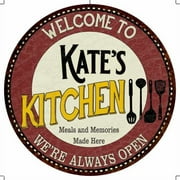 Kate's Kitchen 14" Round Metal Sign Bar Game Room Wall Decor 100140040466