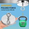 thumbnail image 3 of VNDUEEY Super Strong Neodymium Fishing Magnets, 1500 lbs Pulling Force Rare Earth Magnet, Heavy Duty Magnets with Countersunk Hole Eyebolt for Retrieving in River Lake, Beach, Lawn -4.72 inch, 3 of 6
