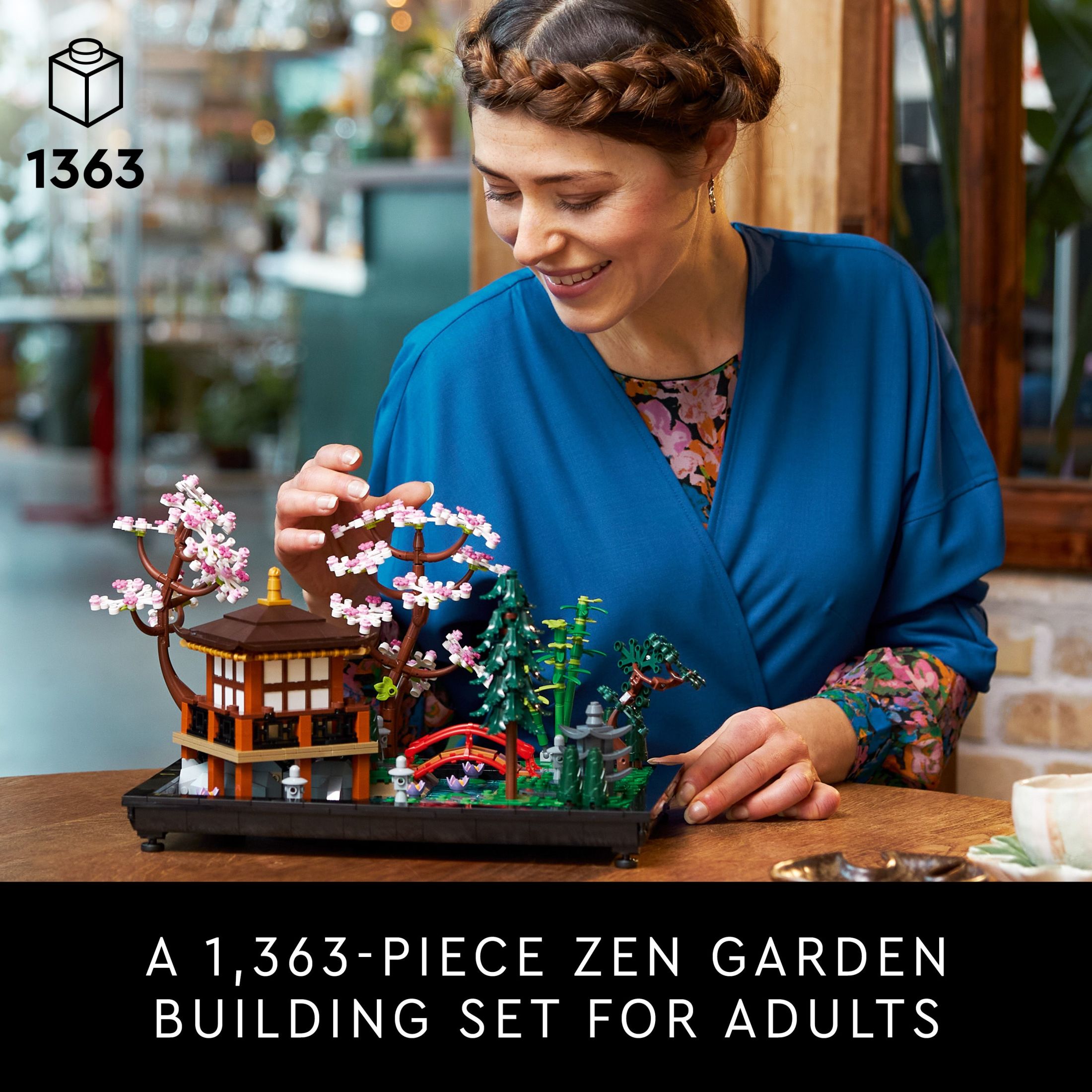 LEGO Icons Jardín Tranquilo Set de Construcción - Kit de Jardín Japonés Zen Detallado para Adultos, Mayores de 18 Años - Regalo para Bodas - Set de Bloques para Decoración del Hogar - 10315 3