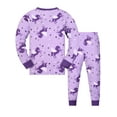 thumbnail image 2 of WIBACKER 2 Piece Pajamas Set Cotton Toddler Girls Snug Fit Pjs Kids Long Sleeve Top & Pants Nightwear Sets, Unicorn, 4-5 Years, 2 of 10