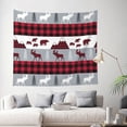 thumbnail image 2 of Daiia Buffalo Plaid Forest Pattern Tapestry 60x51 Inches Wall Hanging Tapestry Artistic Wall Hanging Bedroom Wall Decor Living Room Tapestry Dorm Room Decor, 2 of 9