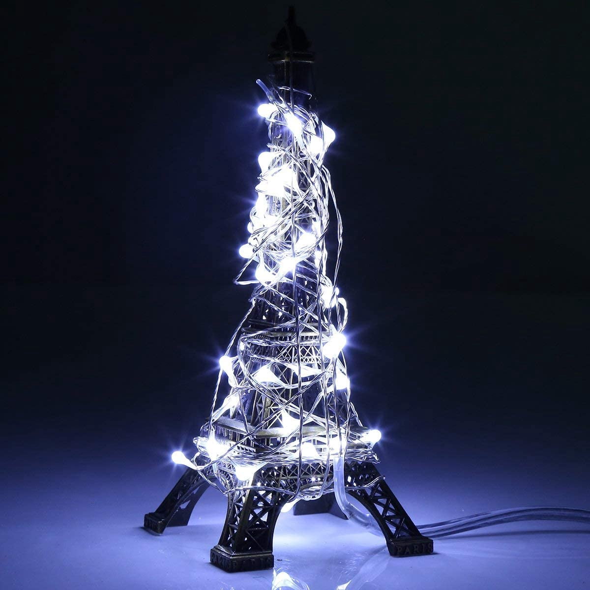 HomeDDecor Copper Wire String Lights, Fairy Light USB Plug in 66ft 200 Led Christmas String Light for Indoor Xmas Tree Wedding Party Patio Decor((White)