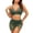 Military green, variant on Women's Two Piece Swimwear Soft Bathing Suit with Mesh Accent and Supportive Fit