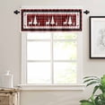 thumbnail image 7 of Christmas Deer Kitchen Curtains and Valances Set, Tree Black Silhouette Black and Red Plaid Rod Pocket Window Valance Window Curtain Panels for Living Room Bedroom Laundry, 27.5x36in, 3 Pieces, 7 of 7