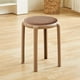 thumbnail image 3 of Taburete Redondo De Madera Maciza, Coj N Grueso, Acolchado De Esponja Suave Para Las Cuatro Estaciones, Dise O Duradero, Uso En Casa Y Oficina, Asiento C Modo, Coj N Redondo, Coj N Acolchado, 3 of 8