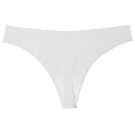 Clearance & Promo  Womens Seamless Underwear  Low Waist  Plus Size  Solid Color  Comfortable Fit  Daily Wear  Breathable Material  Stylish  All-Day Comfort  Plus Womens Tops | White XS  Sopatenor
