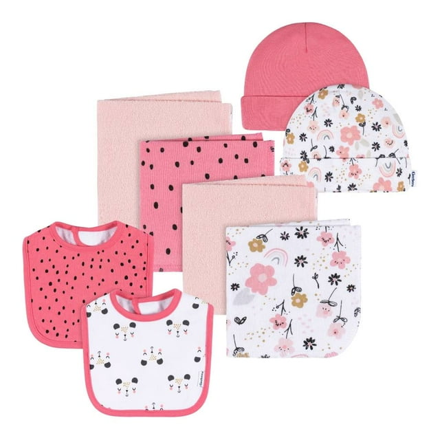Set Gerber Ropa de Bebé, Baberos Gorros y Paños Paquete de 8 Piezas
