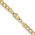 thumbnail image 4 of 10k Yellow Gold 4.3mm Curb Link Chain Necklace Pendant Charm, 4 of 9