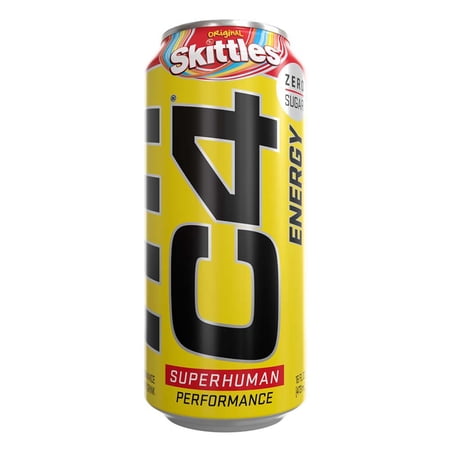 C4 Zero Sugar Energy Drink - Skittles - 16 oz