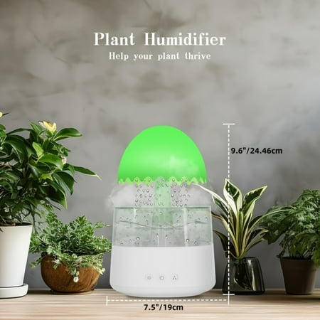 

JINZHSF Cloudy 450ml Rain Humidifier with Water Drops LightRain Essential Oil Diffuser for Bedroom Office Sleep Relaxation. Umbrella Rain 7 Colors LED Nightlight for Relaxation