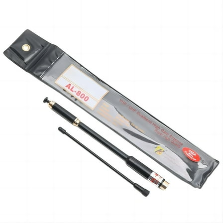 AL800 33inch Full LengthRetractable/Telescopic VHF/UHF (144/430Mhz) Antenna SMA-Females for TwoWay Radio