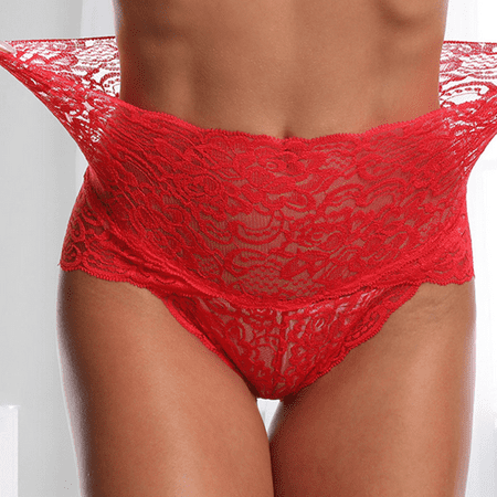 Fulorrnie Underwear for Women Plus Size High Waist Tummy Control Breathable Panty Briefs Elastic Stretchable Panties  Red  XXXL