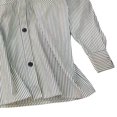 thumbnail image 3 of Camisa con hombros descubiertos para mujer, blusa con botones y cuello vuelto, Top a rayas de manga larga para camisa de verano S, 3 of 8