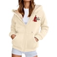 thumbnail image 1 of WILLBEST Sudadera de Mujer de Invierno Informal con Cremallera y Capucha Estampada Sudadera Suave y Cálida para Deportes Al Aire Libre Y Grande, 1 of 5