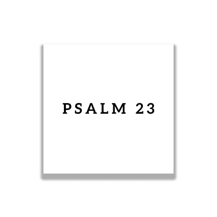 Psalm 23 KJV Precut Quilt Squares, White (13 Pieces), Size: 3.5"