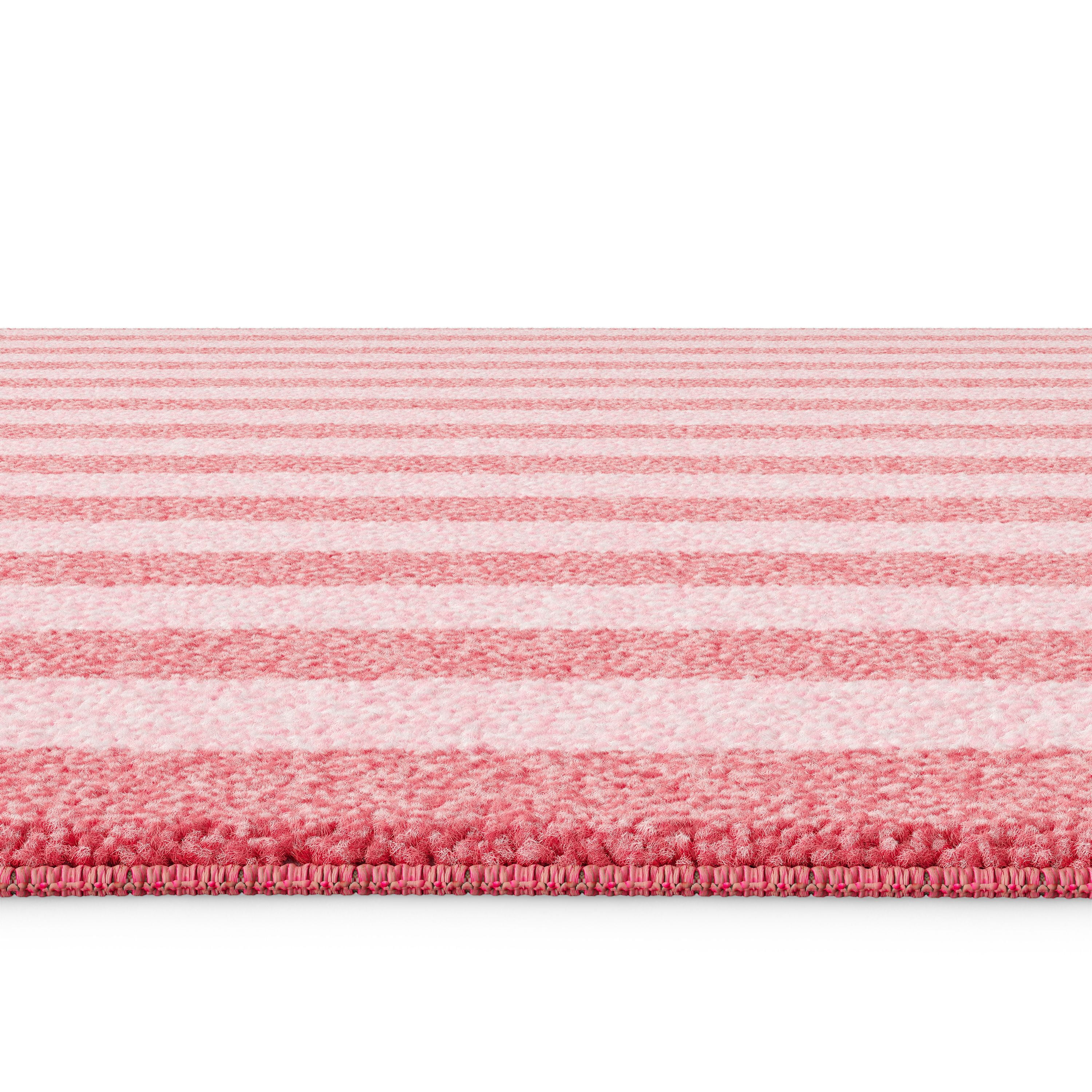 Mainstays Kids Washable Tufted Pink Stripe Area Rug, 3 ft x 5 ft