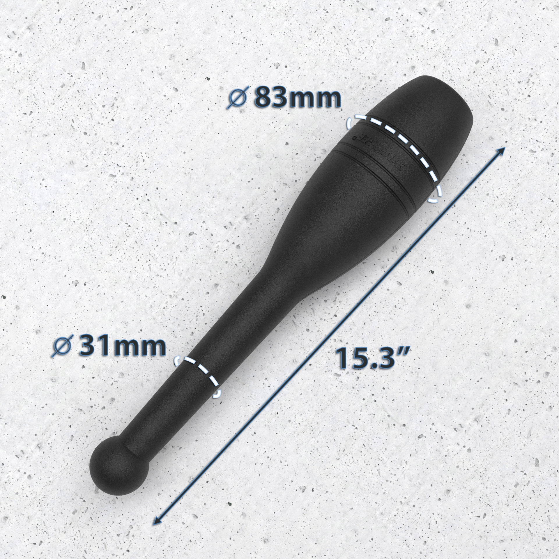 Synergee 2 LB Indian Club - Pair of Power Clubs - Exercise Weight Club Bells - Grip and Forearm Strength Trainer
