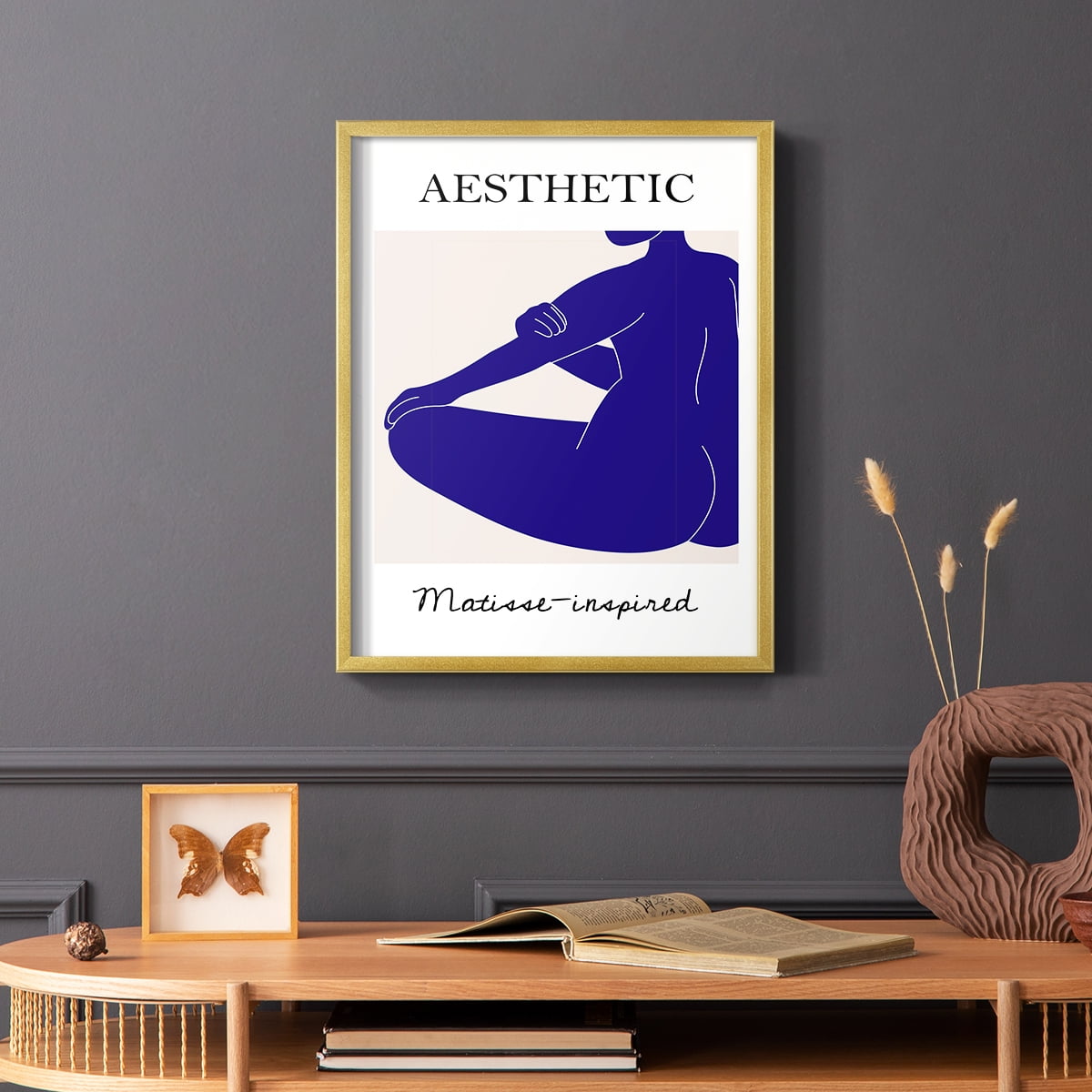 Matisse CXVII Framed Print in Gold Solid Wood 16 x 20 Framed Print
