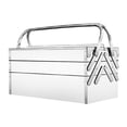 thumbnail image 3 of Organisateur d'Outils Pliant en Acier Inoxydable avec 5 Plateaux Rétractables – Boîte à Outils à 3 Niveaux Robuste pour Réparation Automobile, Rangement de Garage et d'Atelier – Design Antirouille et Portable avec Rivet de Sécurité, 3 of 7