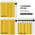 thumbnail image 3 of Deconovo Short Blackout Curtains for Small Windows Rod Pocket and Back Tab Curtains (42"x45", Mellow Yellow, 2 Panels), 3 of 7